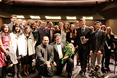 Students and music faculty join pianist Leon Bates