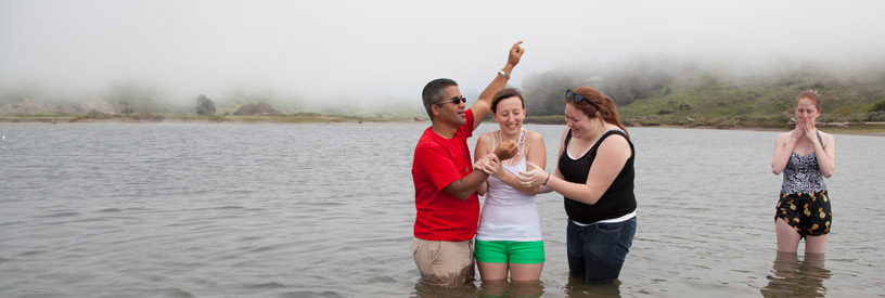 Immersed in a natural baptistry