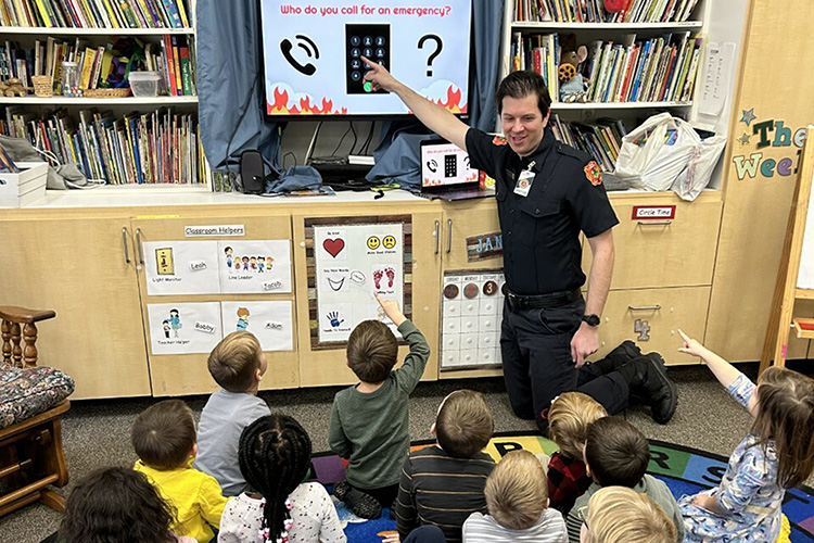 PUC Student and Volunteer Firefighter Teaches Sacramento Preschool About Fire Safety
