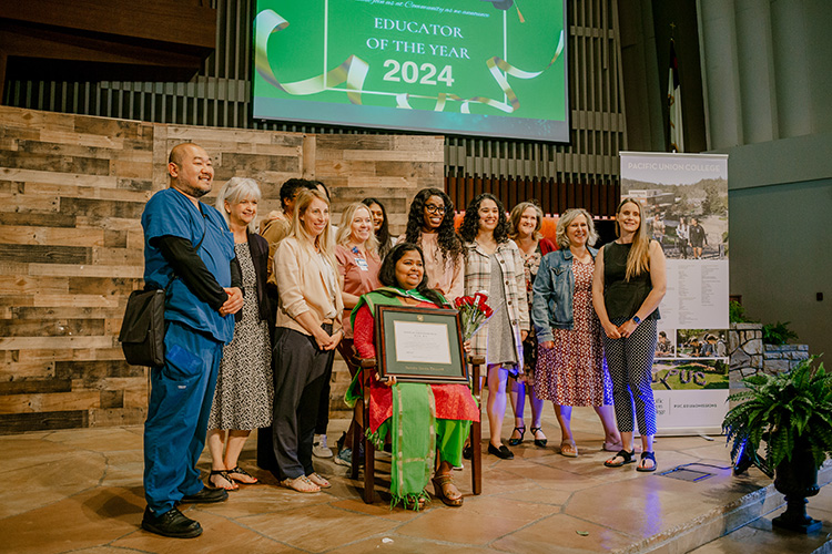 Nursing Professor Hannah Saravanakumar is Pacific Union College’s 2024 Educator of the Year