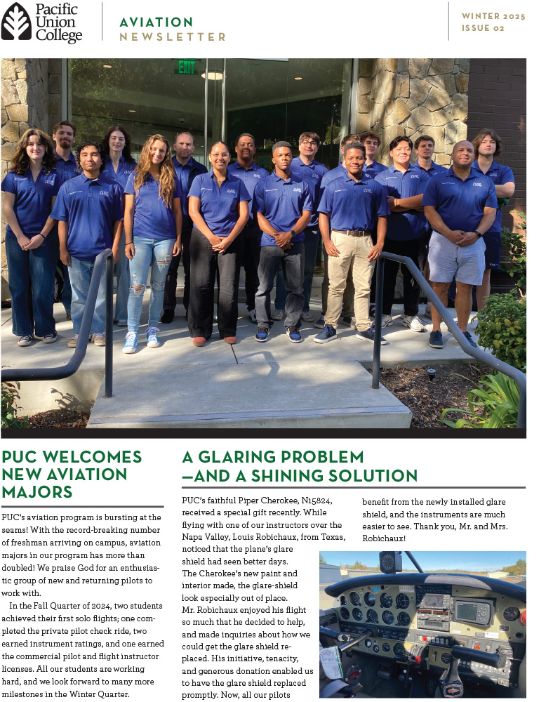 PUC Aviation Newsletter Issue 02 Winter 2025