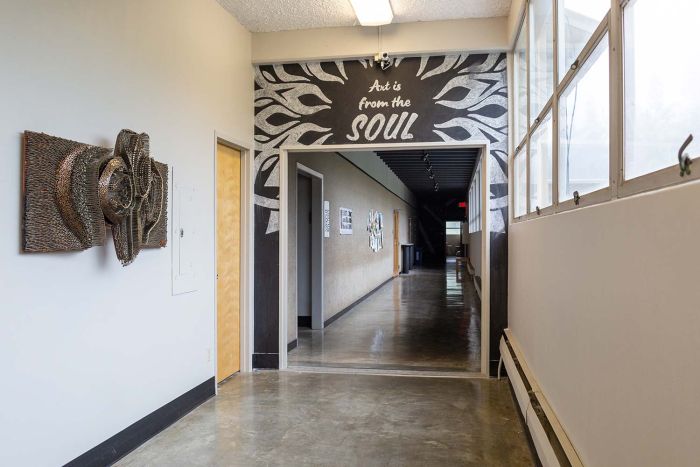 Hallway looking towards graphic design and fine art