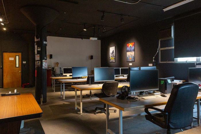 Film editing lab - alternate view