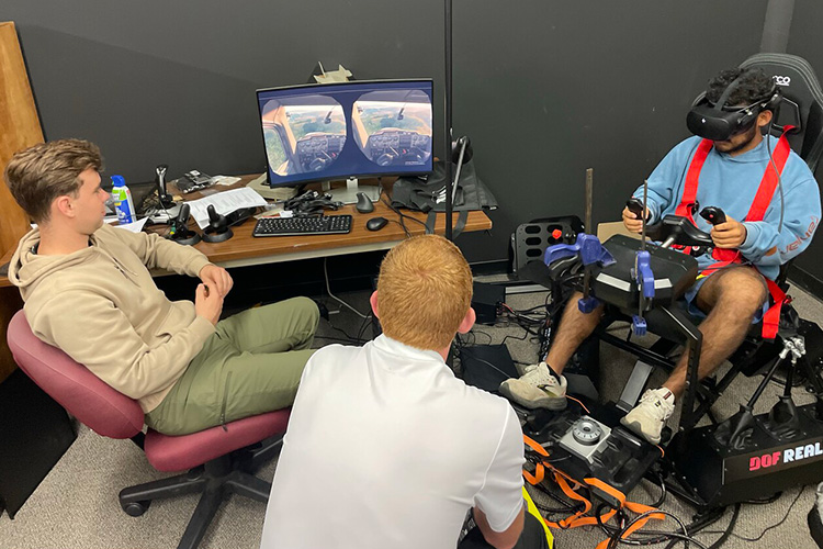Aviation Students Develop Motion Platform Software for Simulator Program