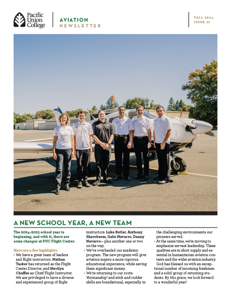 PUC Aviation Newsletter Issue 01 Fall 2024